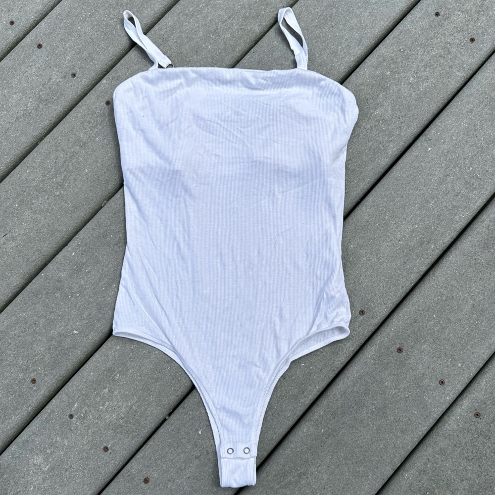 Hollister Square neck ribbed bodysuit size large